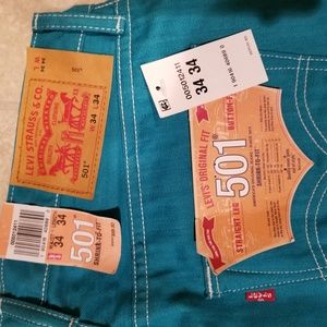 Mens Levis 541 Athletic Fit Teal Jean's NWT